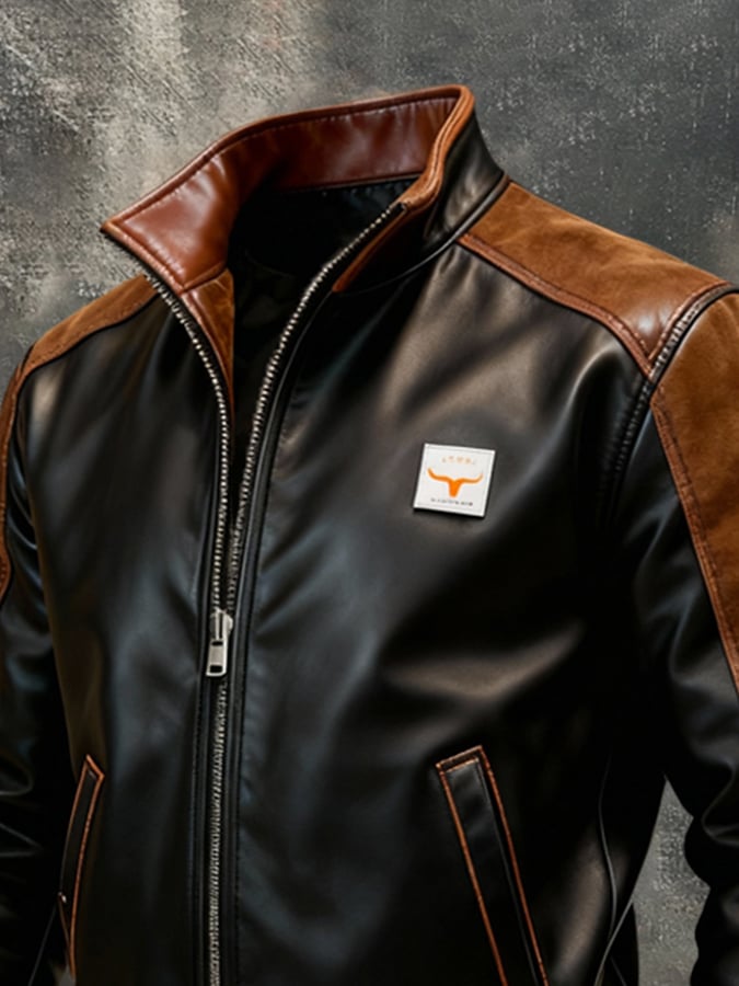 Bjorn - Vintage Leather Patchwork Jacket