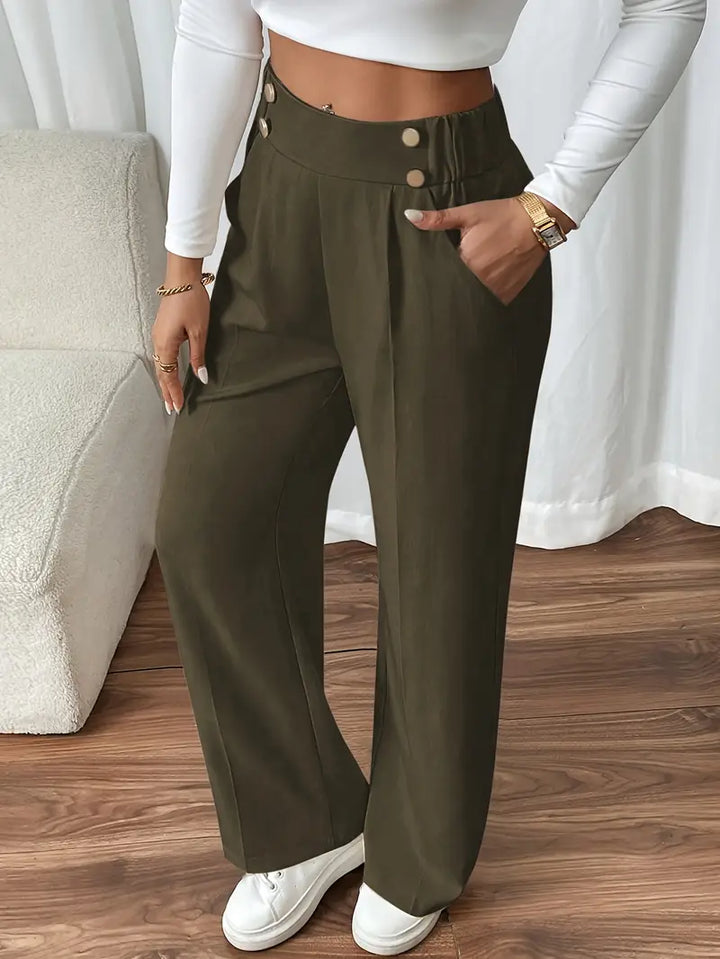 Orvella - Comfortable Wide Leg Pant With Pockets