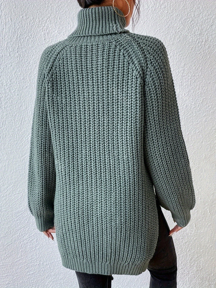 Yvaiinura - Knit Turtleneck Long Sleeve Sweater