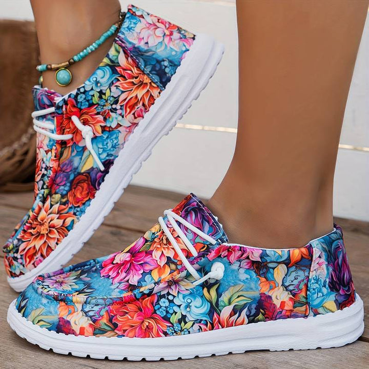 Meiriya - Casual Sneakers With Large Floral Print