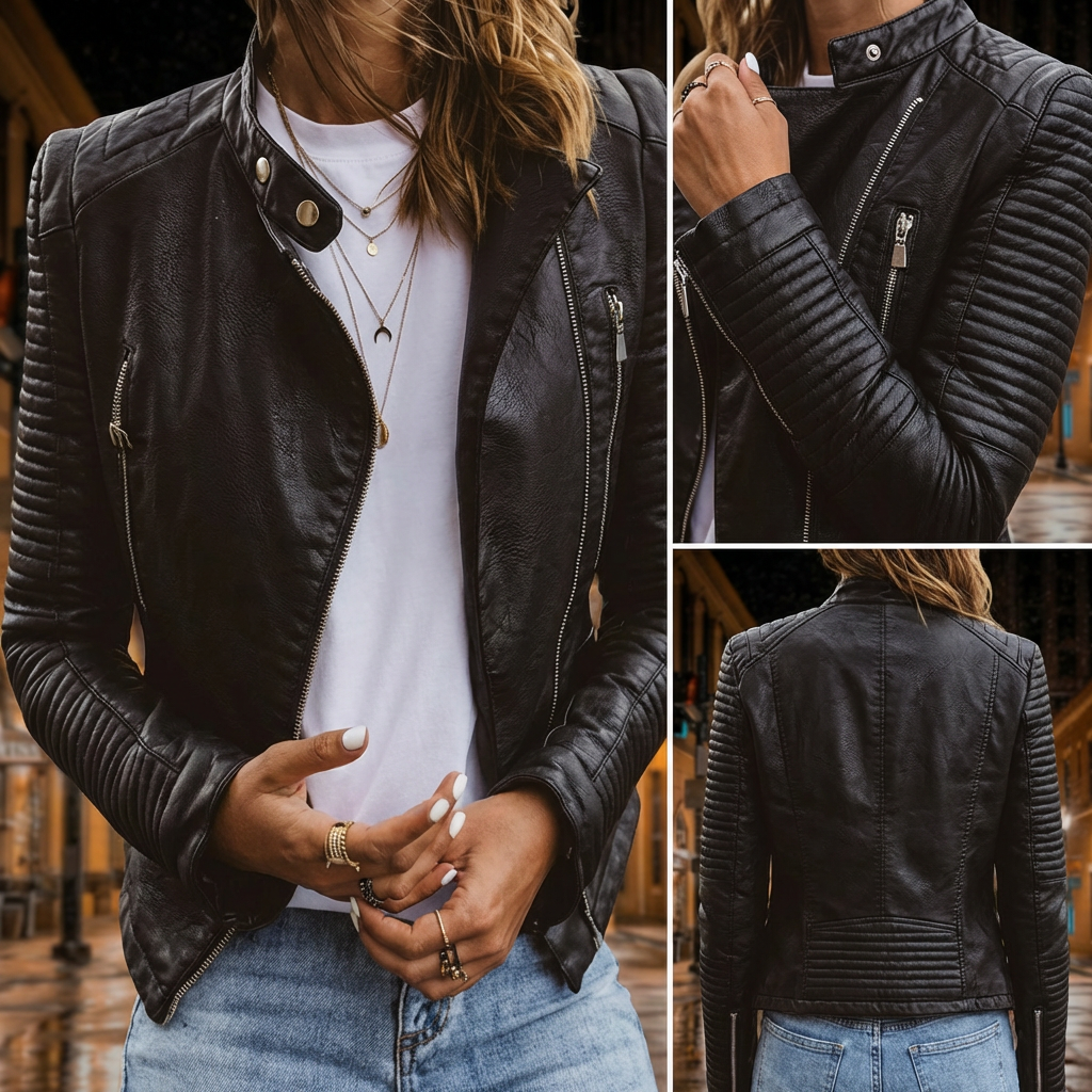 Sidonie - Classic Leather Jacket