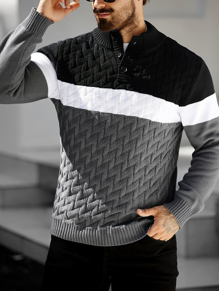 Vivena - Casual Stand Collar Knitted Sweater