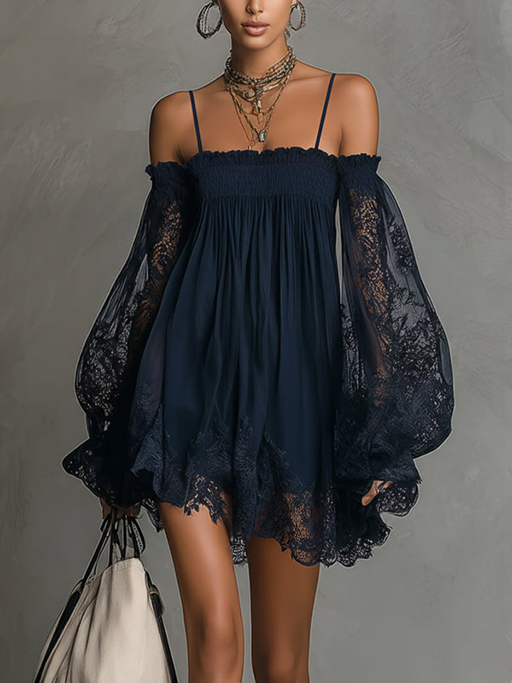 Charity - Off-Shoulder Lace Dress