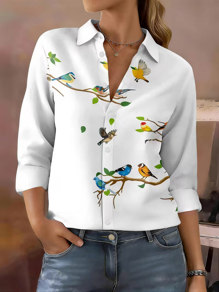 Clarella - Long Sleeve Printed Shirt