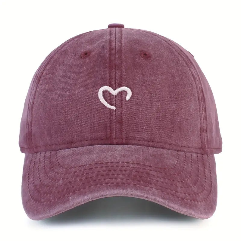 Marlia - Embroidered Heart Stitched Cap