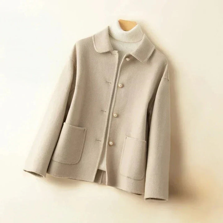 Nezaket - Elegant Long Sleeve Cashmere Coat
