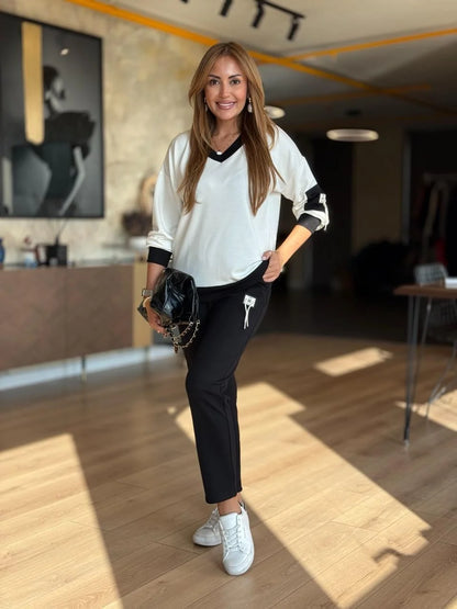 Valene - Casual Pants With Elastic Waist And Pockets