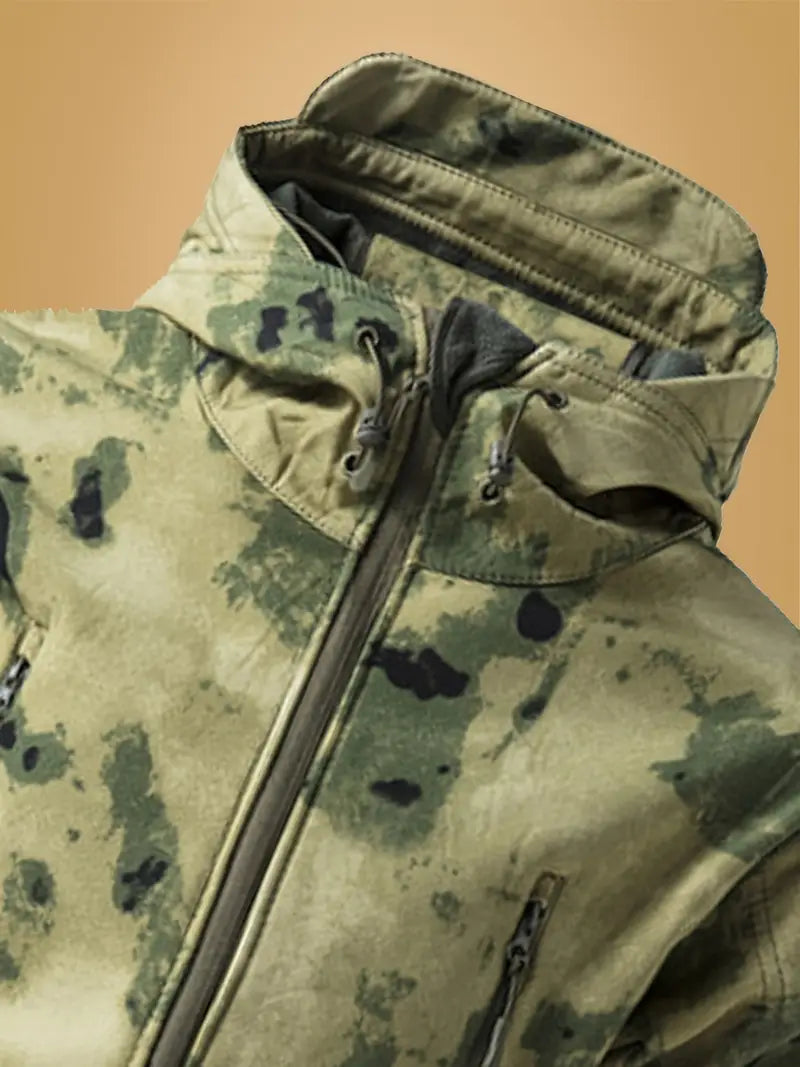 Mikel - High Collar And Hooded Army Coat