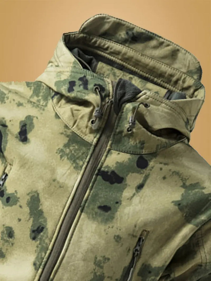Mikel - High Collar And Hooded Army Coat