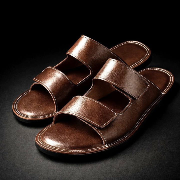Henrique - Double Strap Slip On Sandals