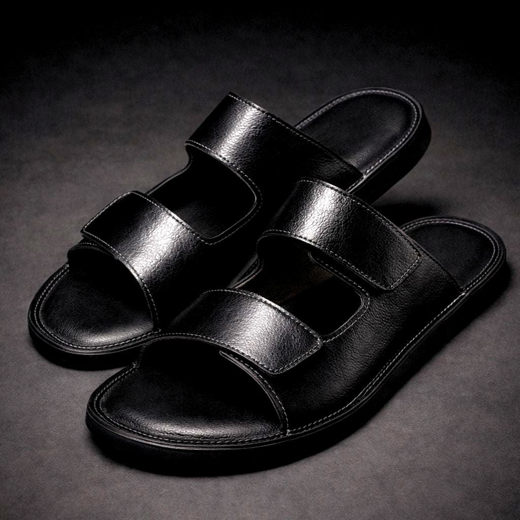 Henrique - Double Strap Slip On Sandals