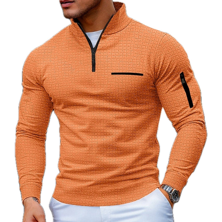 Torgaroc-Textured Quarter Zip Sweater