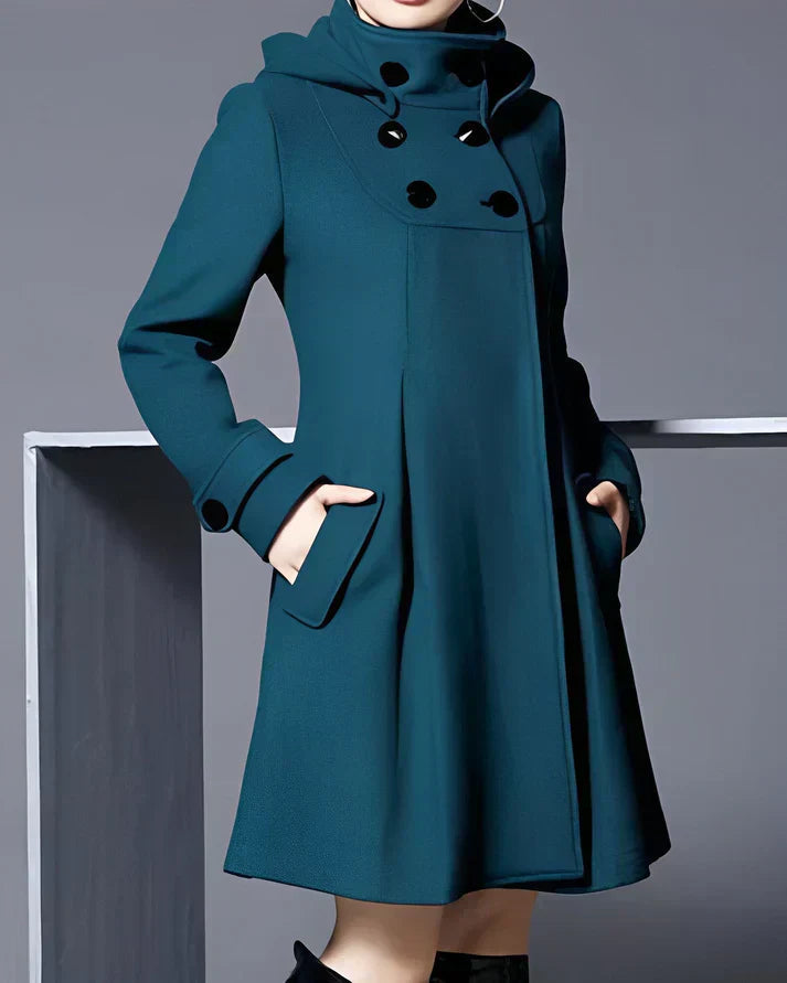 Janeen - Hooded Wool Coat With Pockets