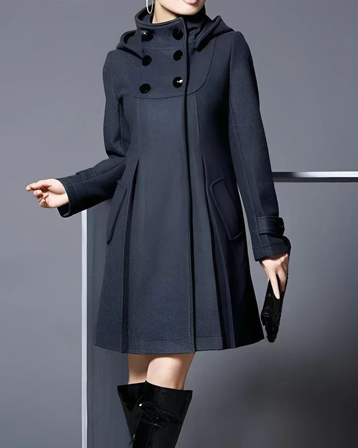 Janeen - Hooded Wool Coat With Pockets