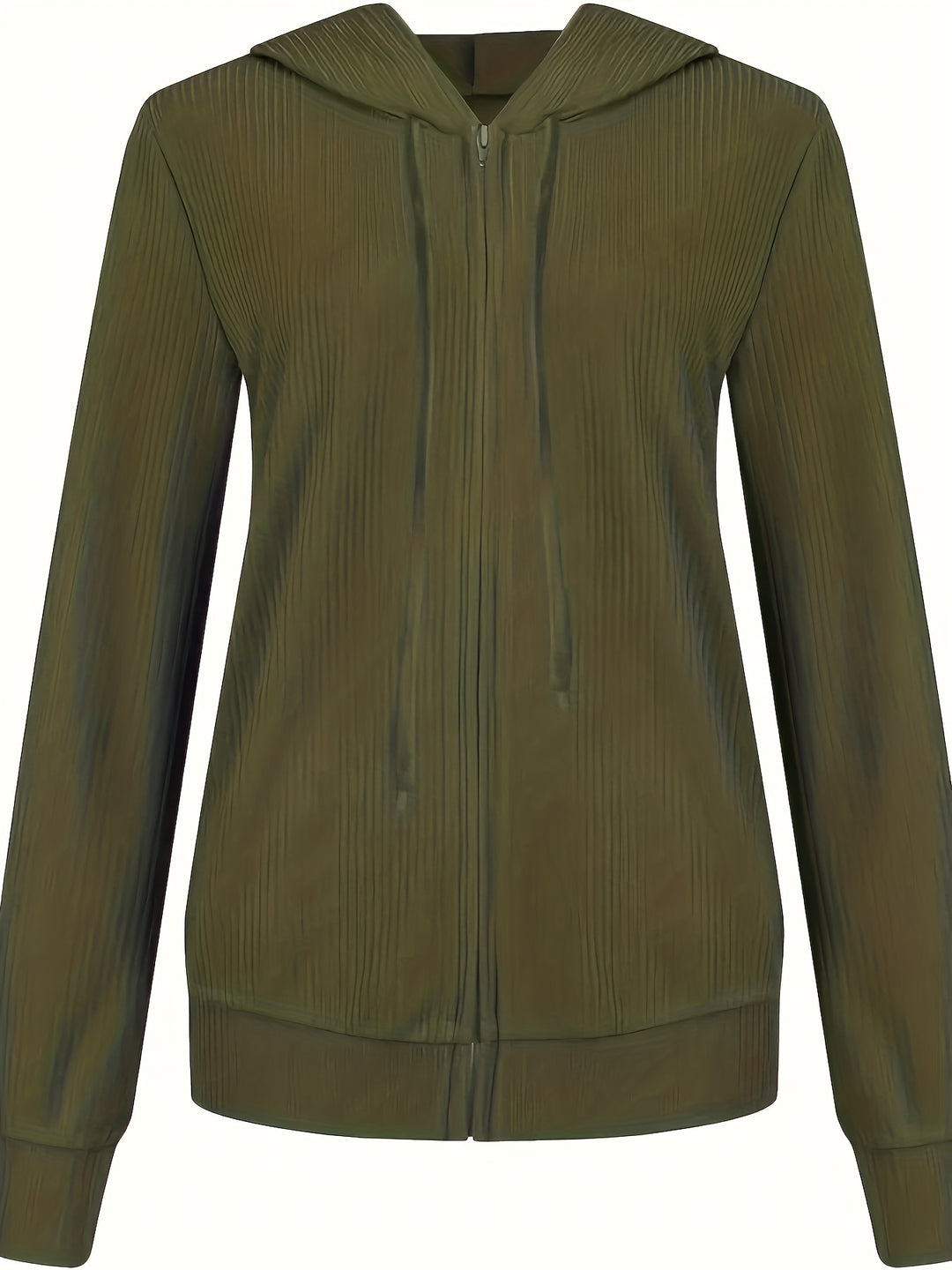 Moira - Long Sleeve Zip Up Drawstring Hoodies