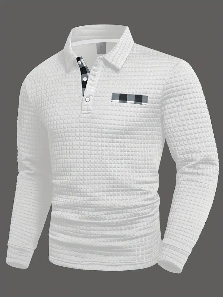 Hughes - Casual Thick Knit Button-Up Shirt