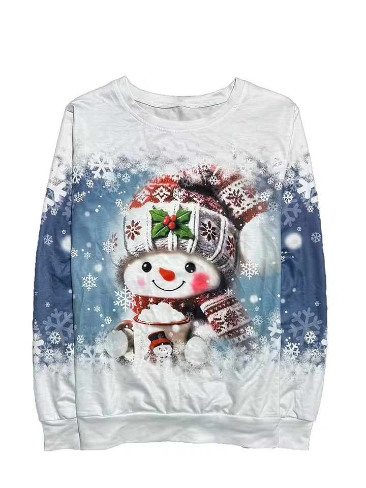 Roweyura - Cross-Border Printed Christmas Sweatshirt
