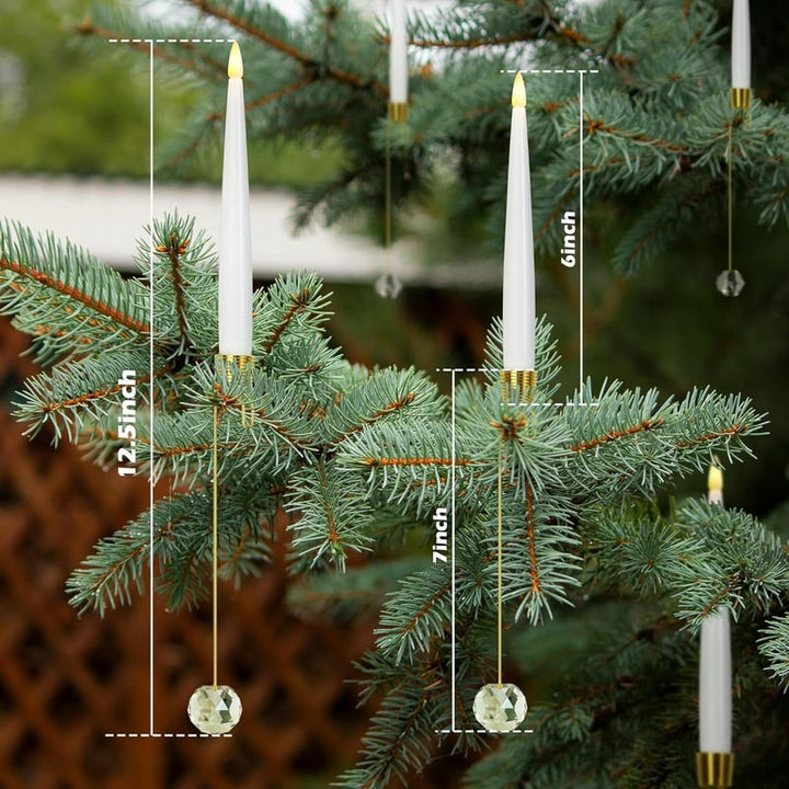 TreeLume - Christmas Tree Led Candles With Crystal Ball Hook
