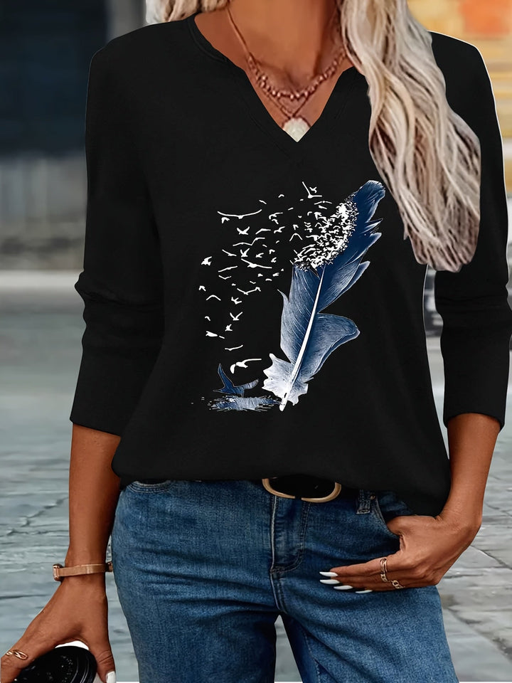 Liliieuza - Fashionable Summer V-Neck Shirt