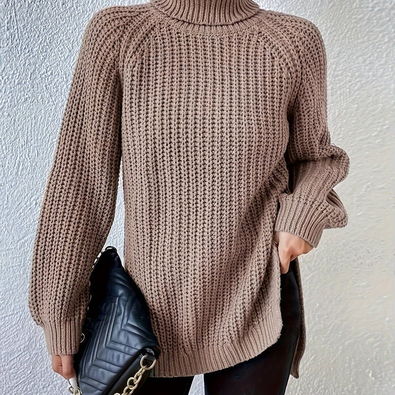 Yvaiinura - Knit Turtleneck Long Sleeve Sweater