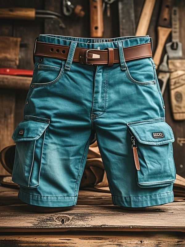 Men's Retro Outdoor Functional Work Shorts