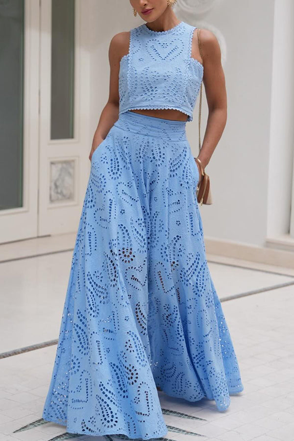 Rosanna - Sleeveless Two-Piece Lace Set