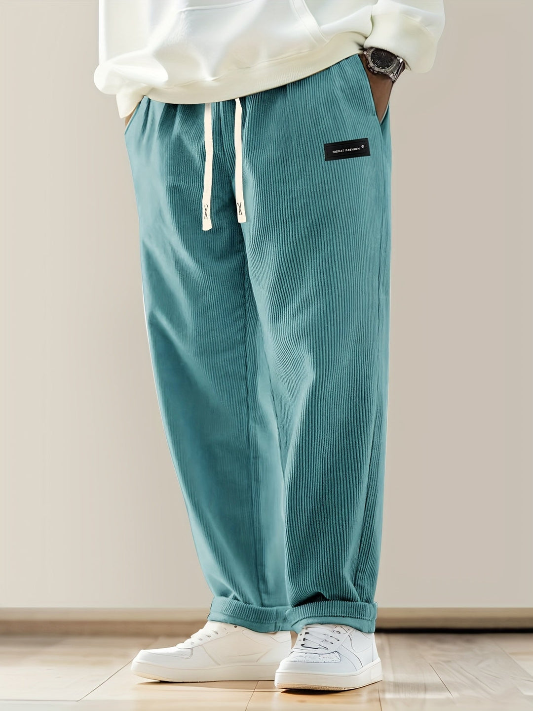 Ellyson - Corduroy Pants With Drawstring Waist