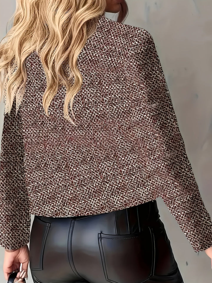 Helira - Elegant Long Sleeved Blazer With Button