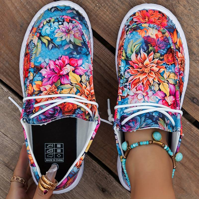 Meiriya - Casual Sneakers With Large Floral Print