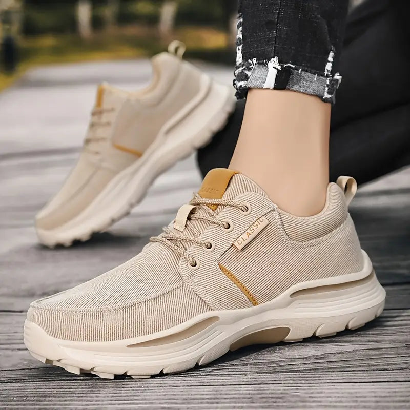 Keidean - Breathable Canvas Lace-Up Sneakers