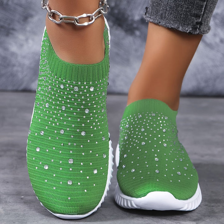 Noveuuya - Comfortable Sneaker With Rhinestone