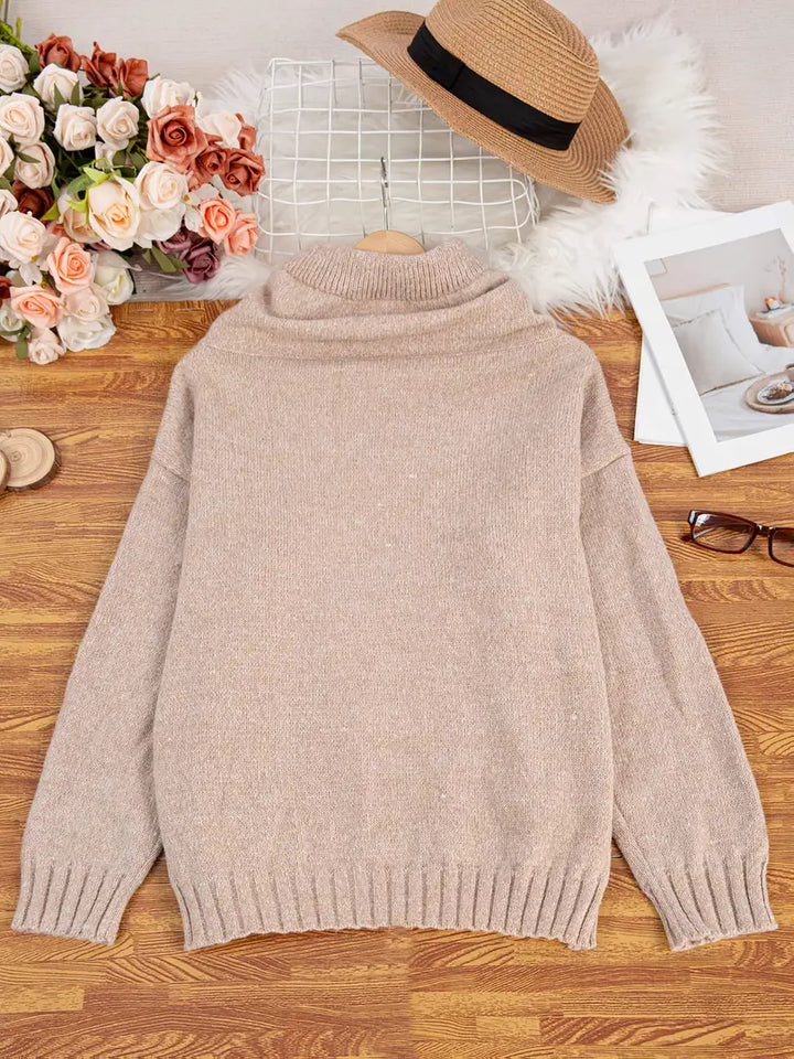 Natala - Knitted Sweater With Kangaroo Pocket