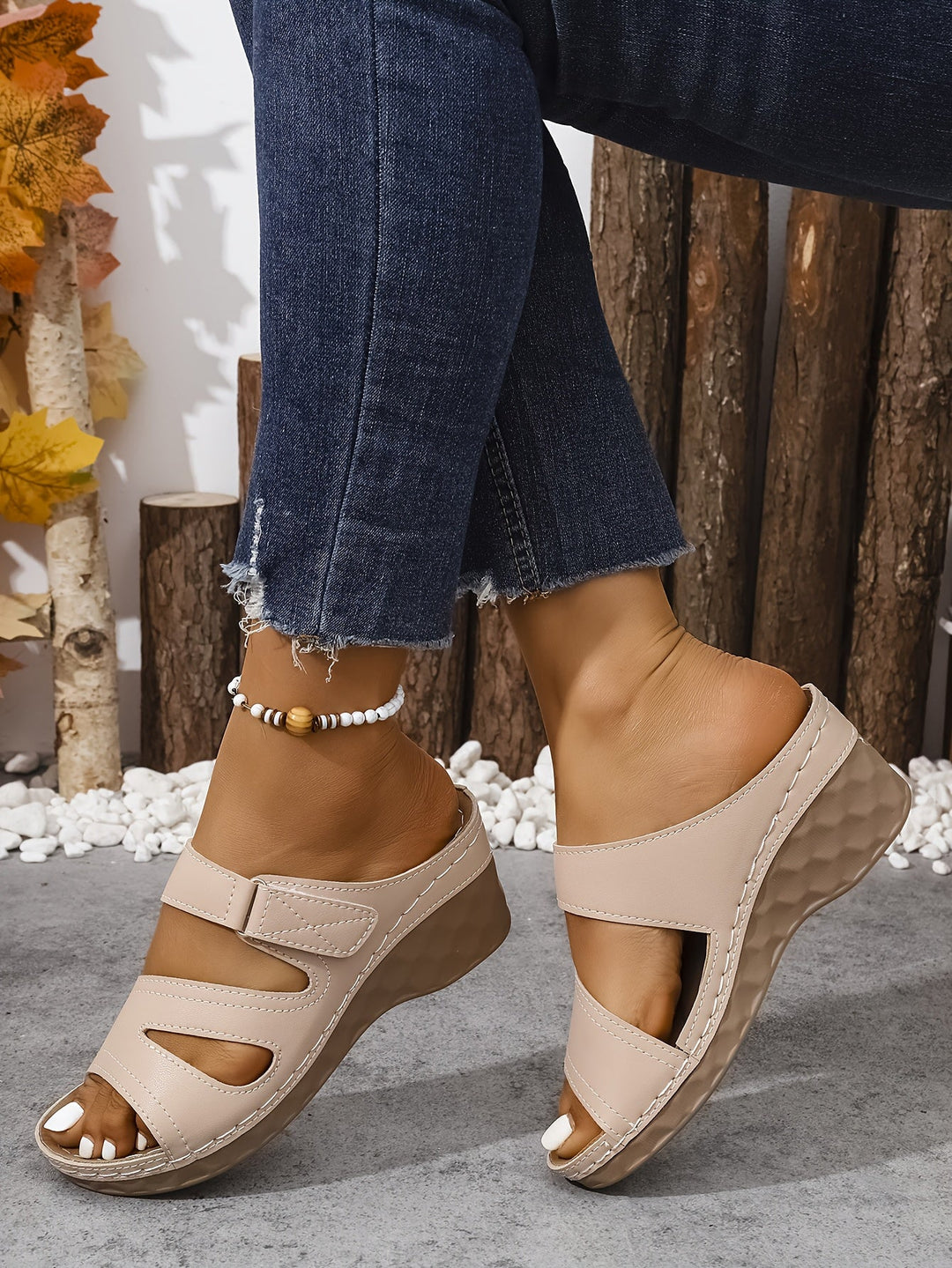 Rowella - Stylish Wedge Sandal With Strap