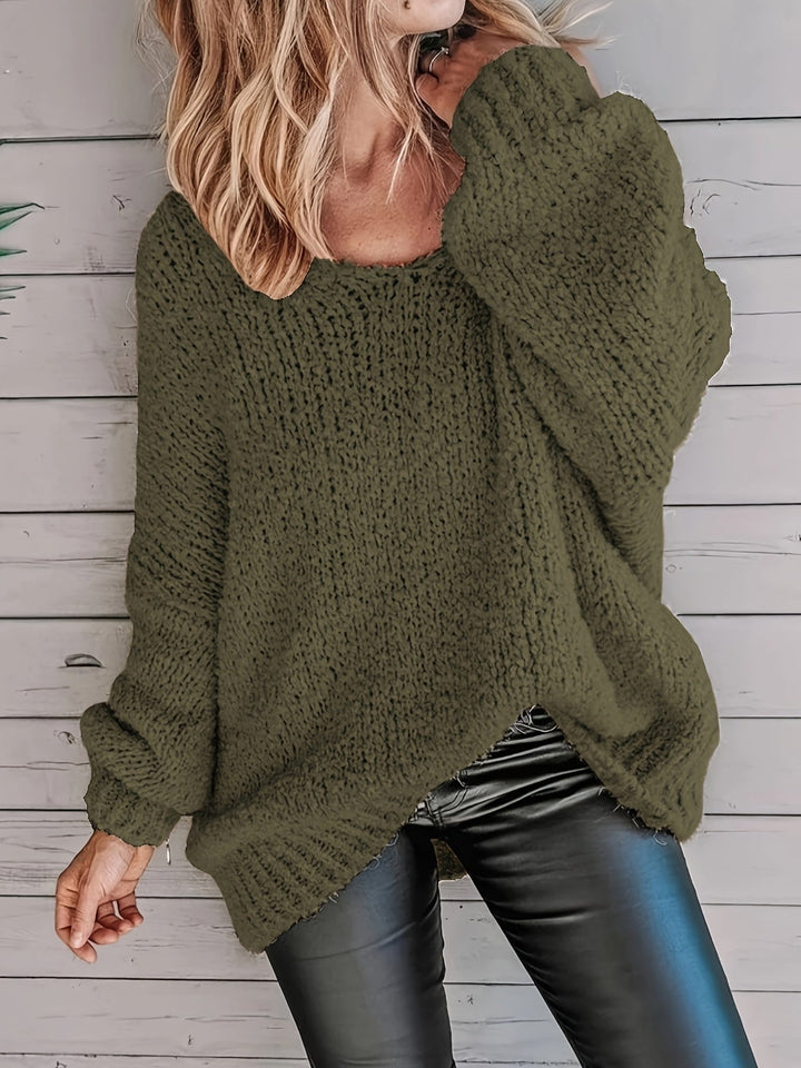 Jeannette - Round Neck Long Sleeve Sweater