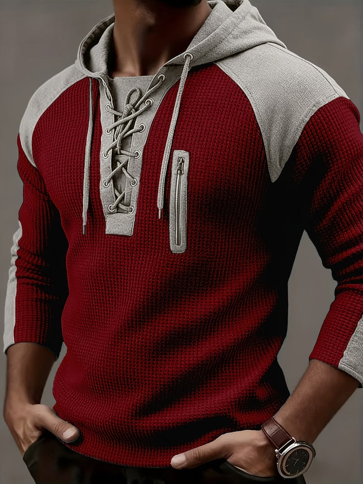 Spectortrace - Textured Ribbed Hooded Sweater