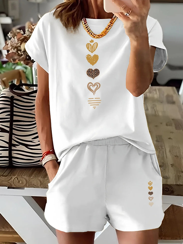 Lyra - Casual Two Piece Set With Graphic Print