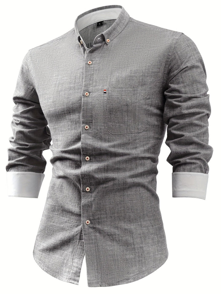 Nolan - Long Sleeve Shirt With Button
