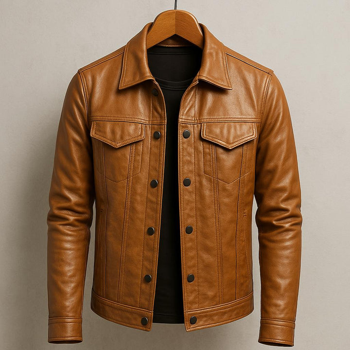 Lulzim - Casual Slim Fit Leather Jacket