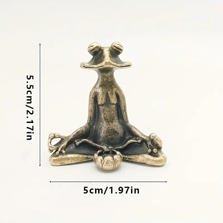 Meditoad - Elegant Metal Frog Incense Holder
