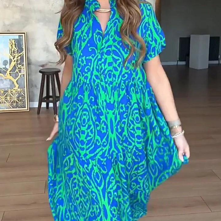 Jubilee - Loose Fit A-Line Printed Dress