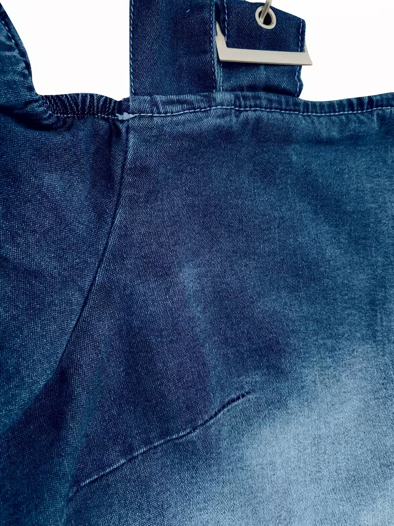 Kenya - Denim Off-Shoulder Short Sleeve Top