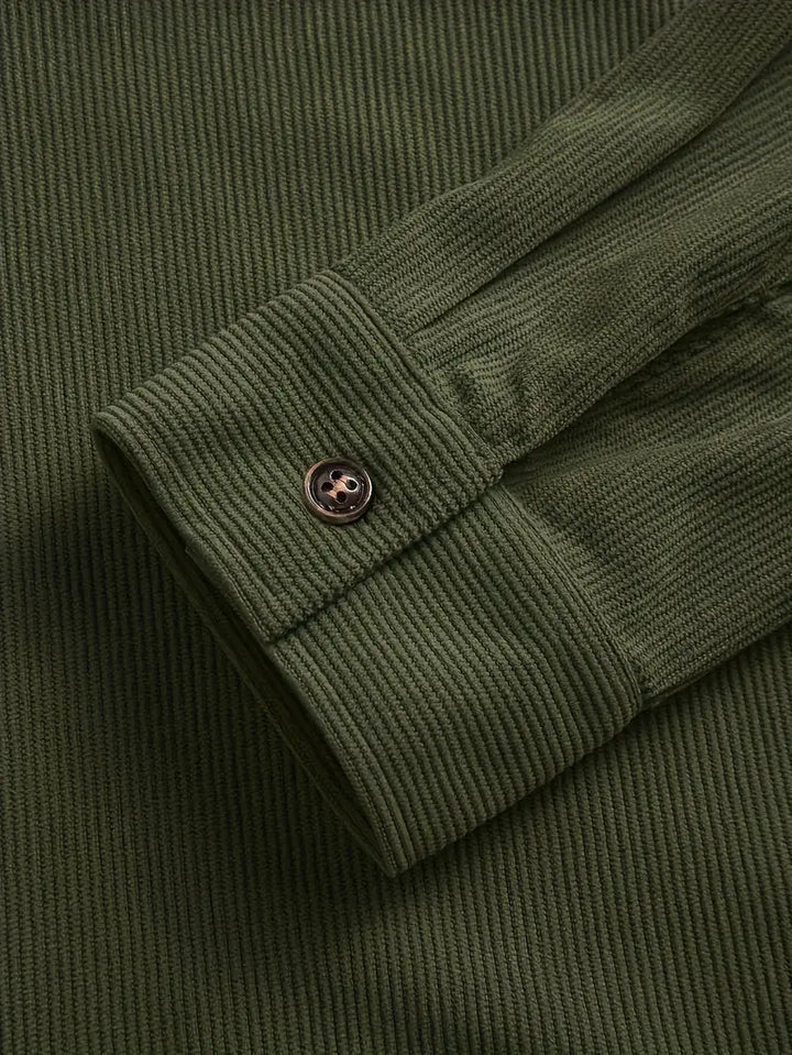 Rickey - Casual Corduroy Button-Up Shirt