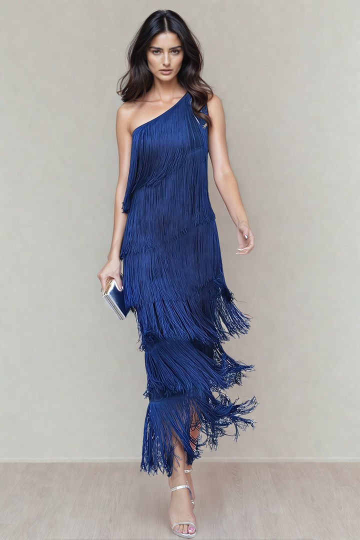 Tamira - Slanted Shoulder Long Dress
