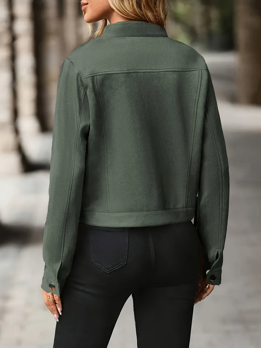 Slavica - Vintage Long Sleeve Jacket With Front Buttons