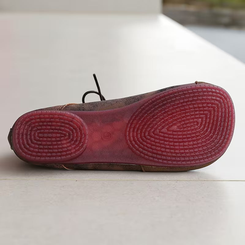 Brigiluxa - Lace-Up Low Wedge Comfort Shoes