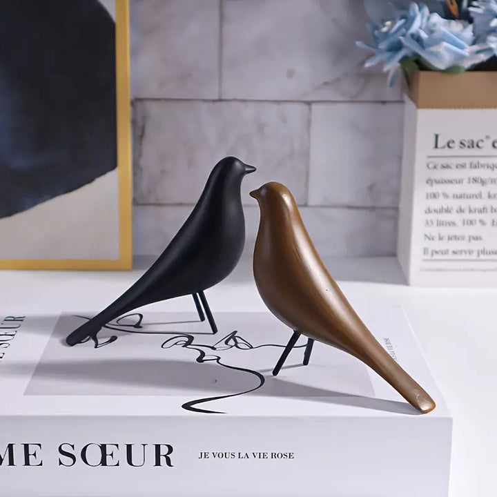DecoPerch - Art Deco Abstract Bird Statues Set