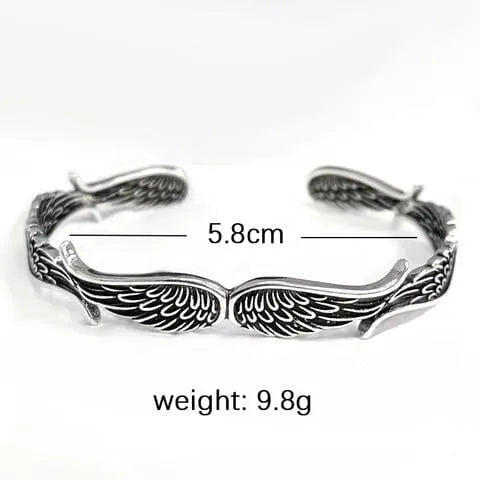 Maynard - Silver Vintage Angel Wings Bracelet