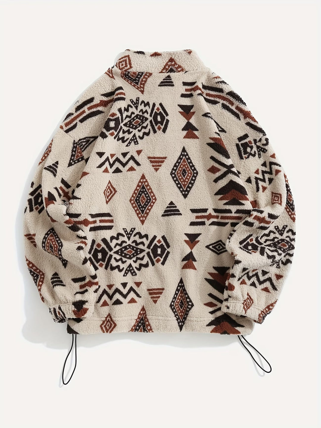 Anelalina - Long Sleeve Geometric Print Jacket