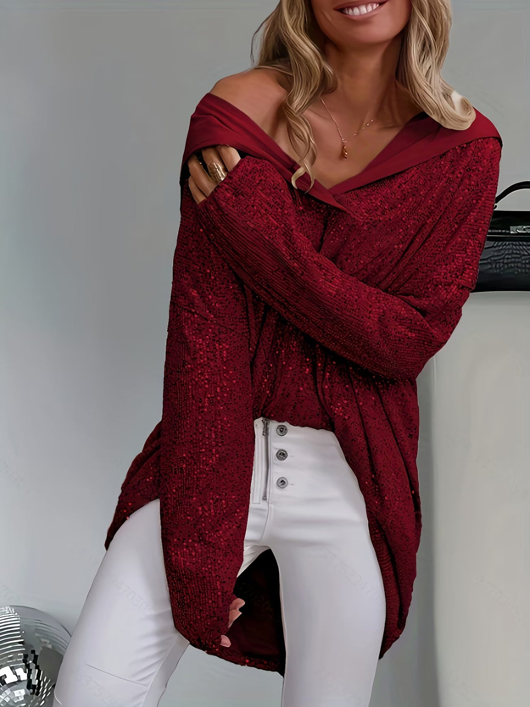 Jasmella - Long Sleeve Hooded Top