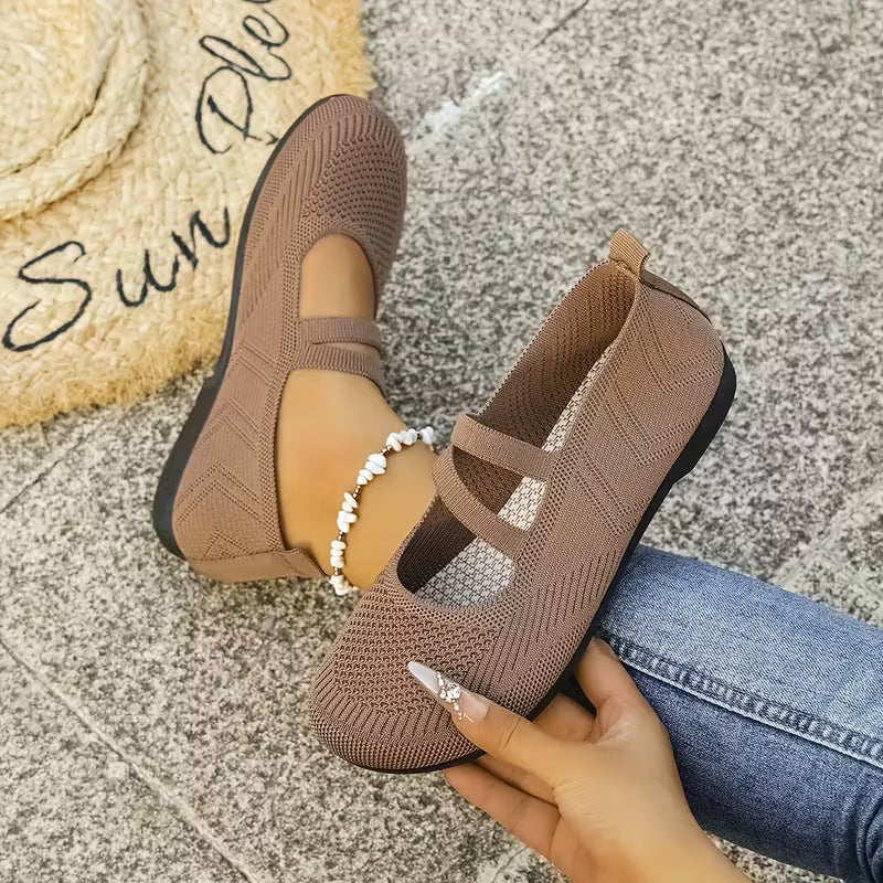 Kethryn - Mary Jane Knit Slip On Shoes